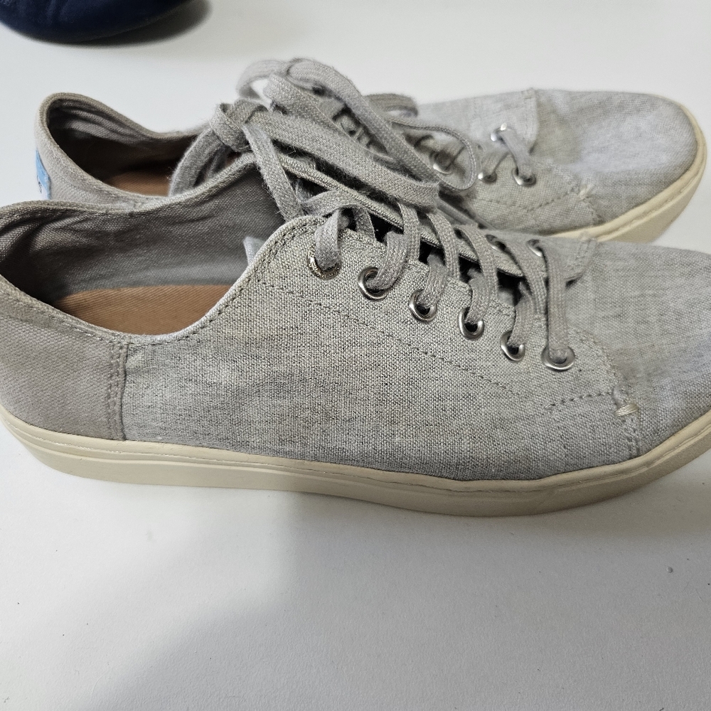 Tom's gray Slub Sneakers shoes - Picture 3 of 9